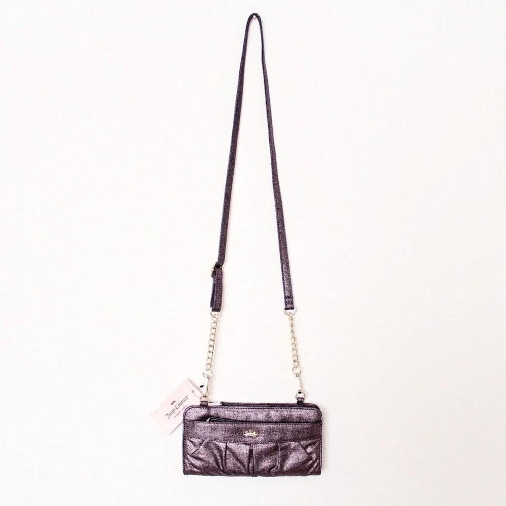 Juicy Couture Metallic Denim Crossbody Wallet